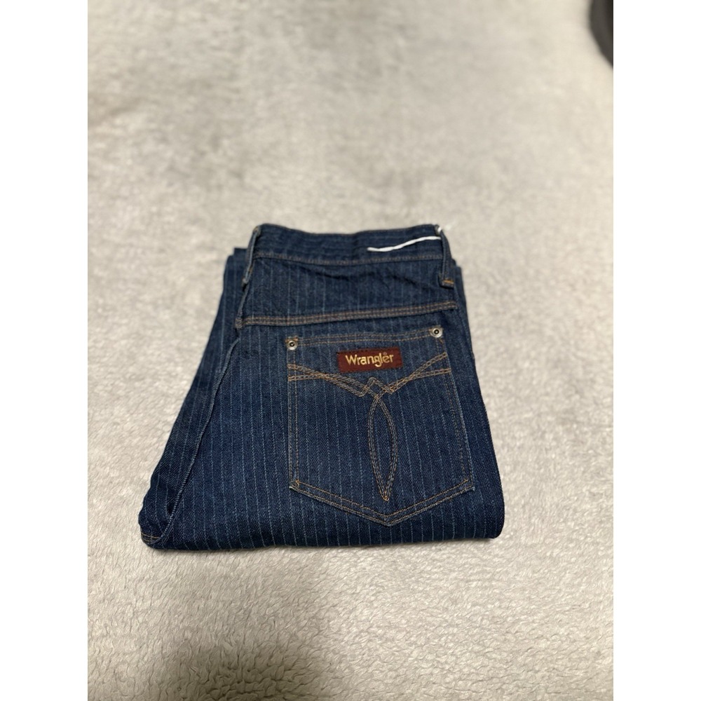 NWOT Vintage 80s Wrangler Pinstripe Jeans Made in USA Western Men's 30x32